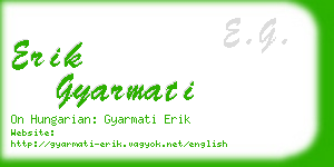 erik gyarmati business card